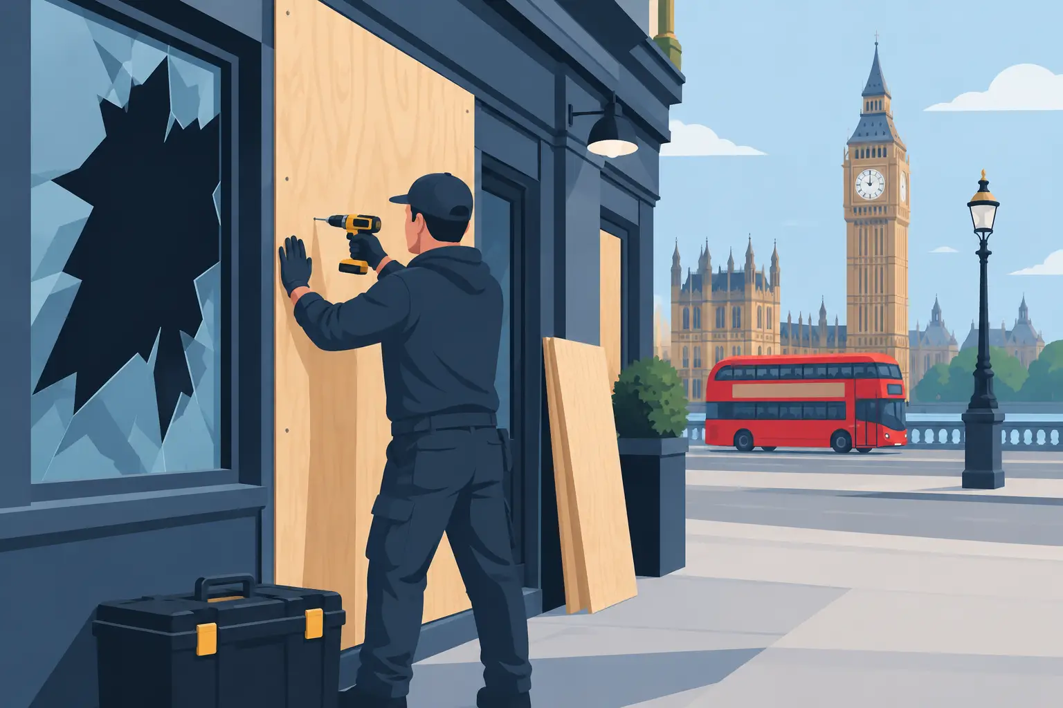 Emergency Boarding Up After a Break-In in London