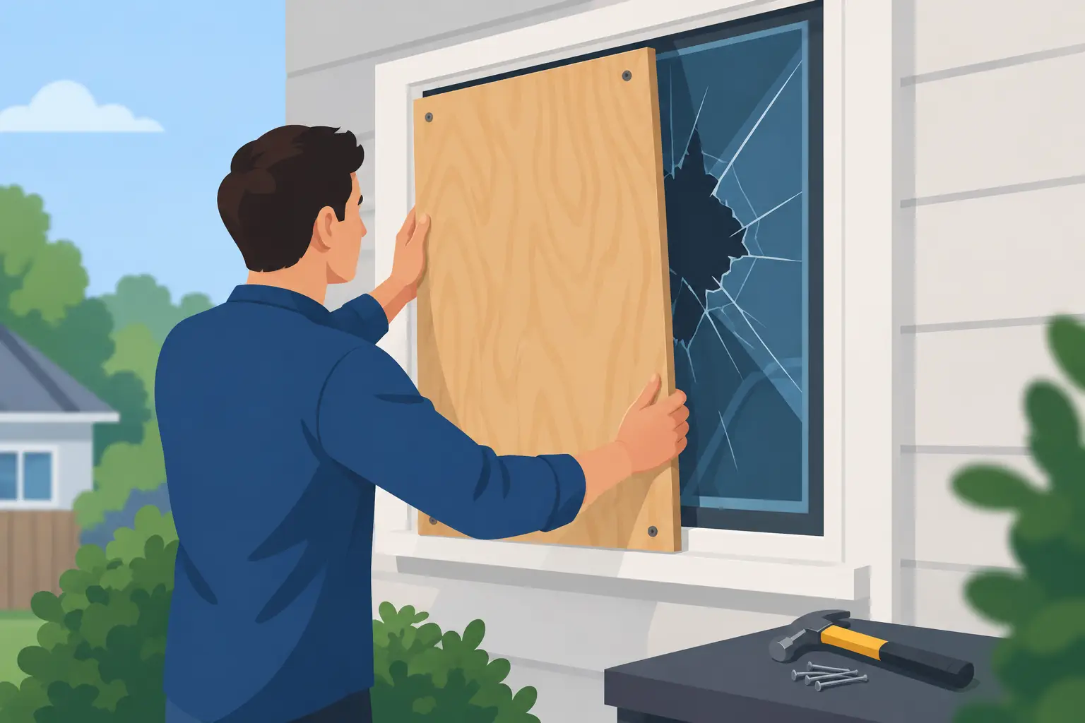 How to Secure a Broken Window Before Help Arrives